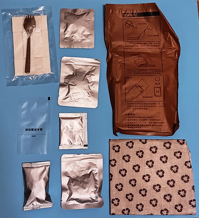 Chinese special forces ration, complete contents.